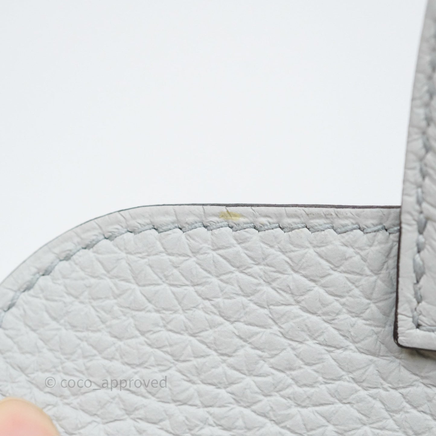 Hermès Halzan 25 Bleu Pale 08 Clemence Palladium Hardware