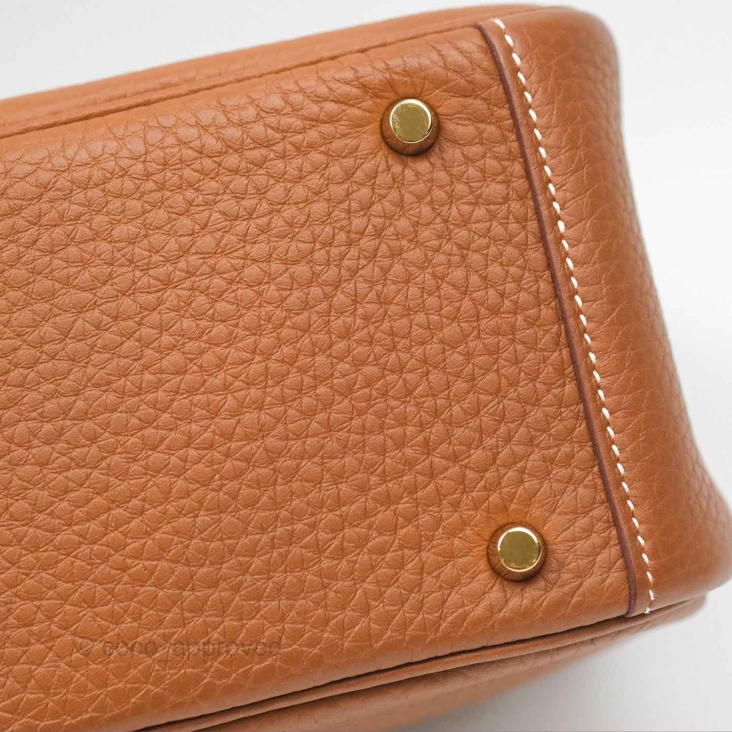 Hermès Mini Lindy 20 Gold Clemence Gold Hardware