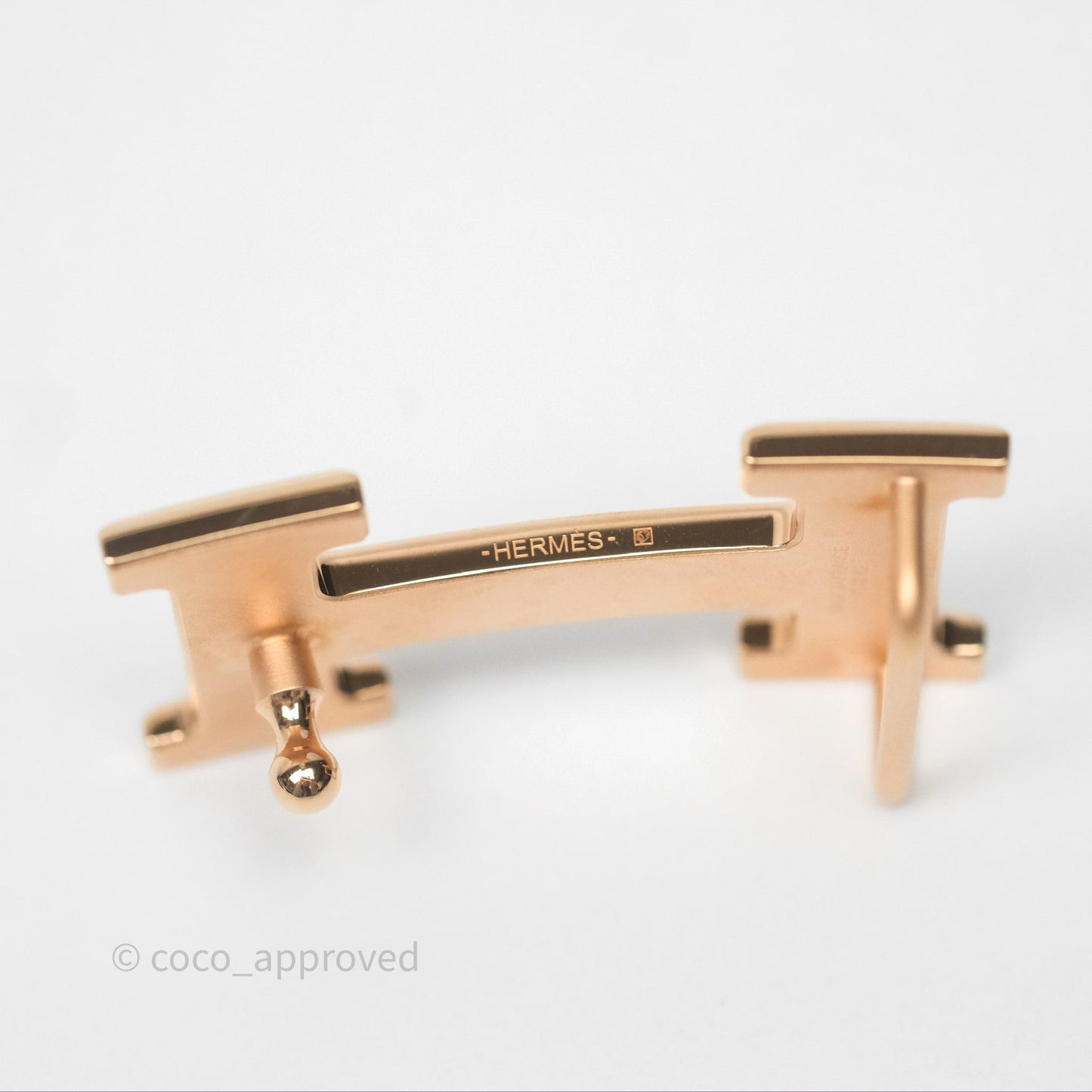 Hermès H Belt Buckle & Reversible Strap Noir/Gold Rose Gold Hardware