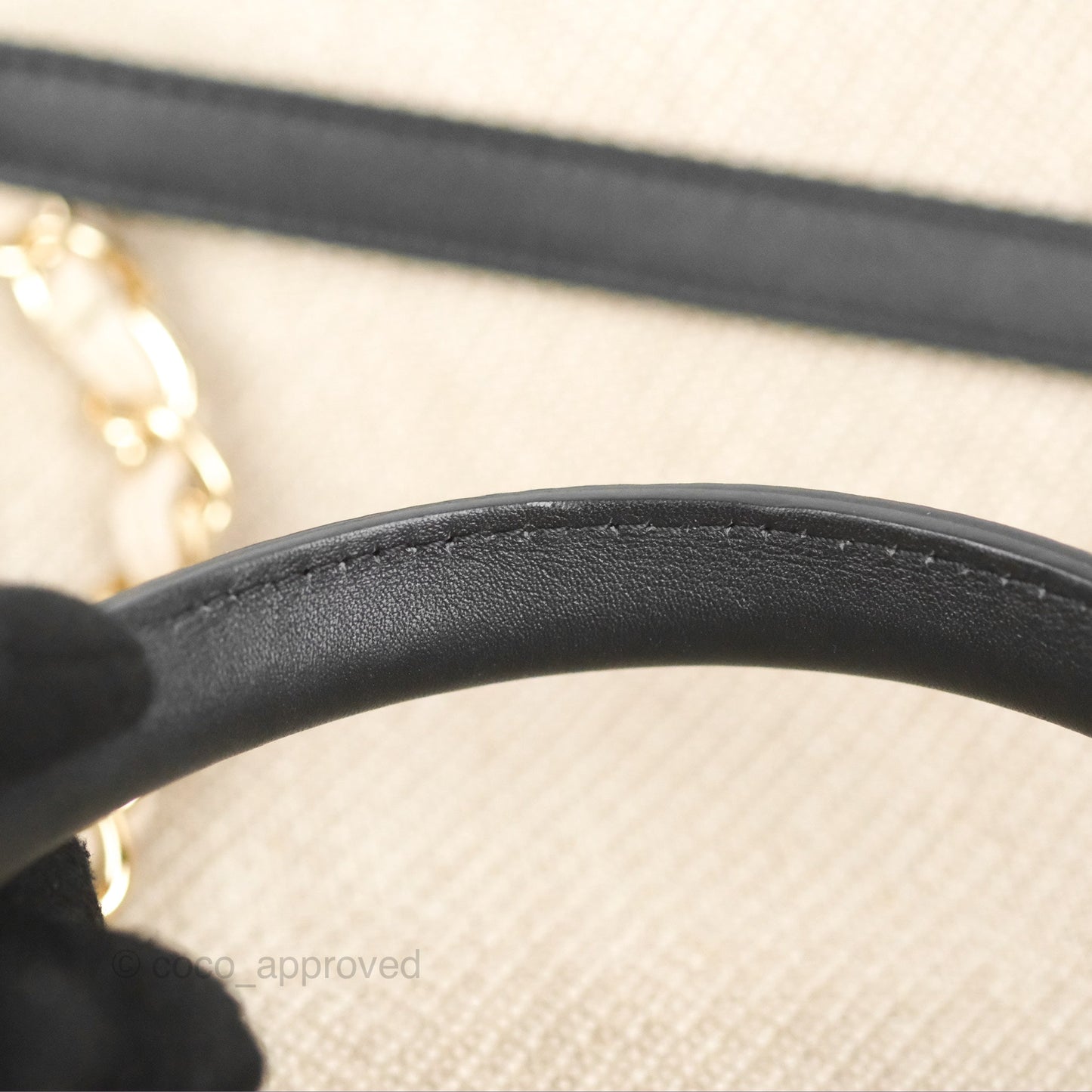 Chanel Large Deauville Black/Taupe Canvas Gold Hardware