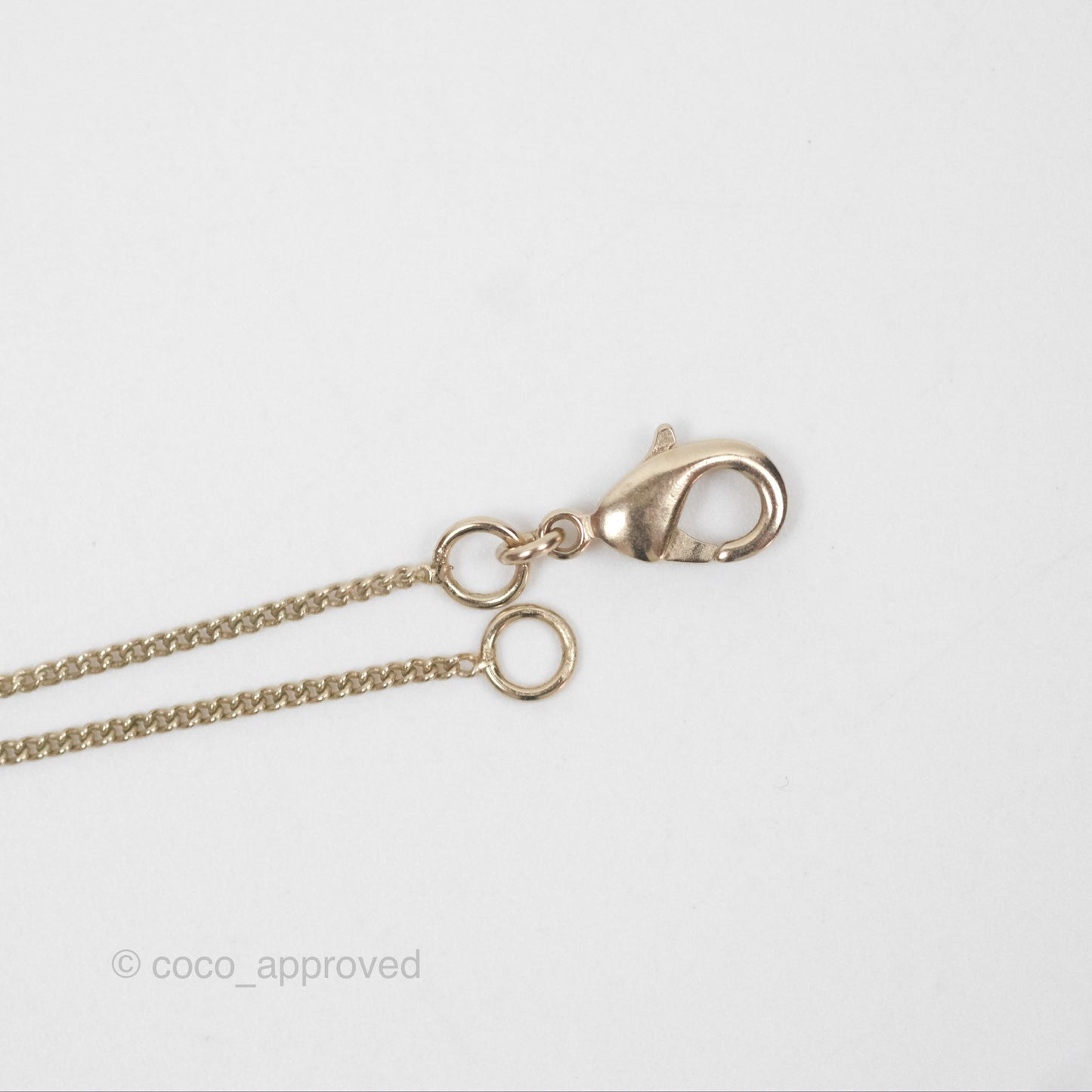 Chanel Black CC Necklace Gold Tone 9A