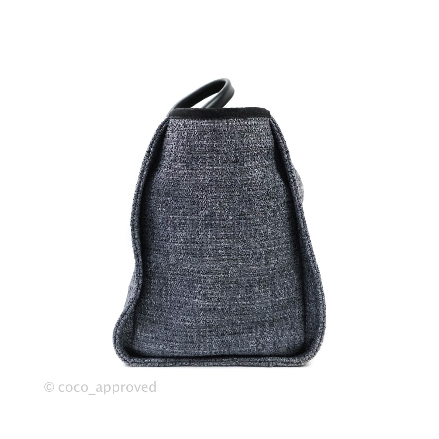 Chanel Large Deauville Charcoal Grey Canvas