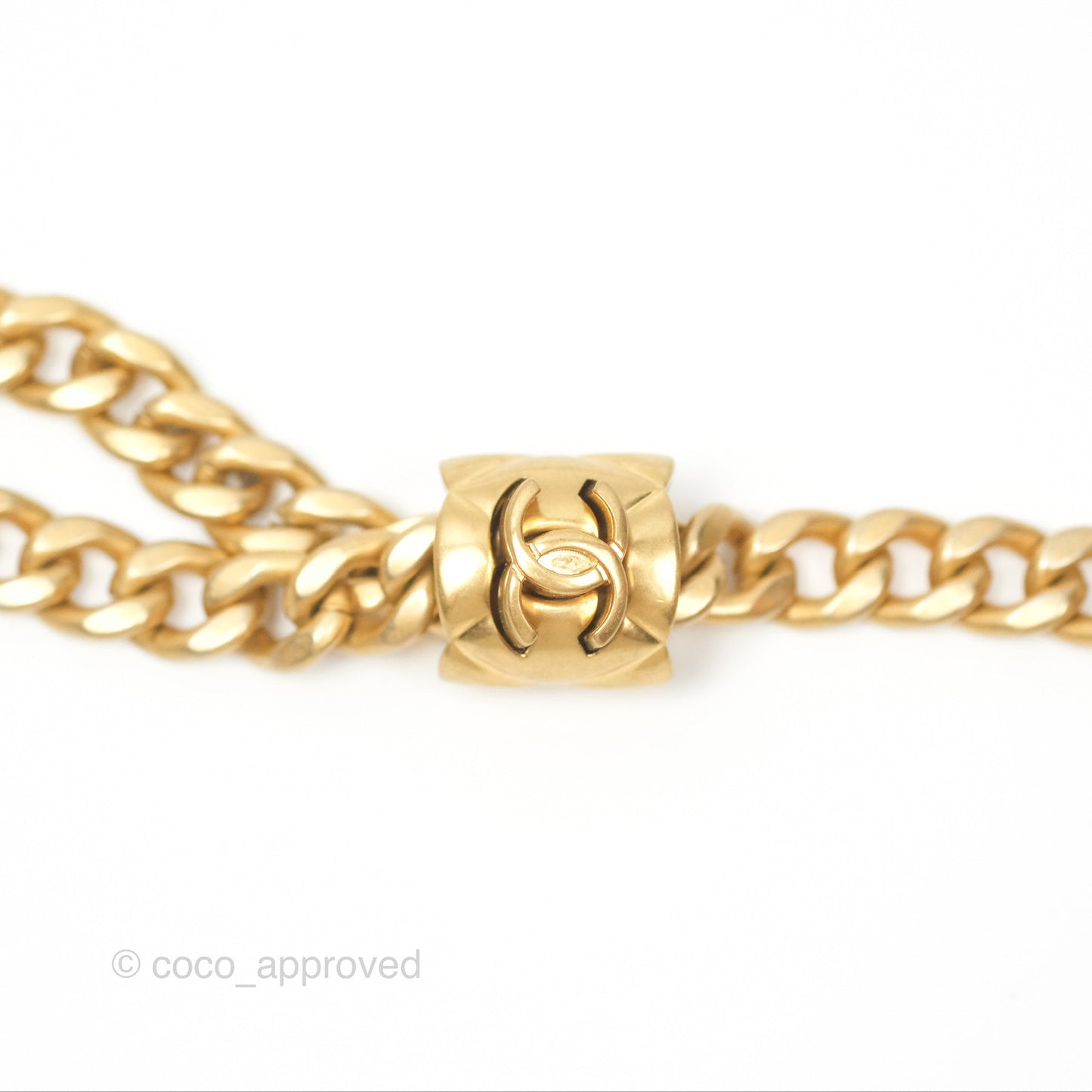 Chanel All Slide Vanity with Adjustable Chain White Lambskin Aged Gold Hardware