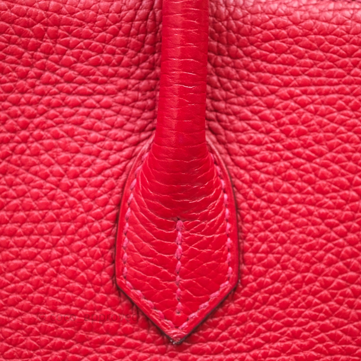 Hermes Birkin 35 Rouge Casaque Clemence Palladium Hardware