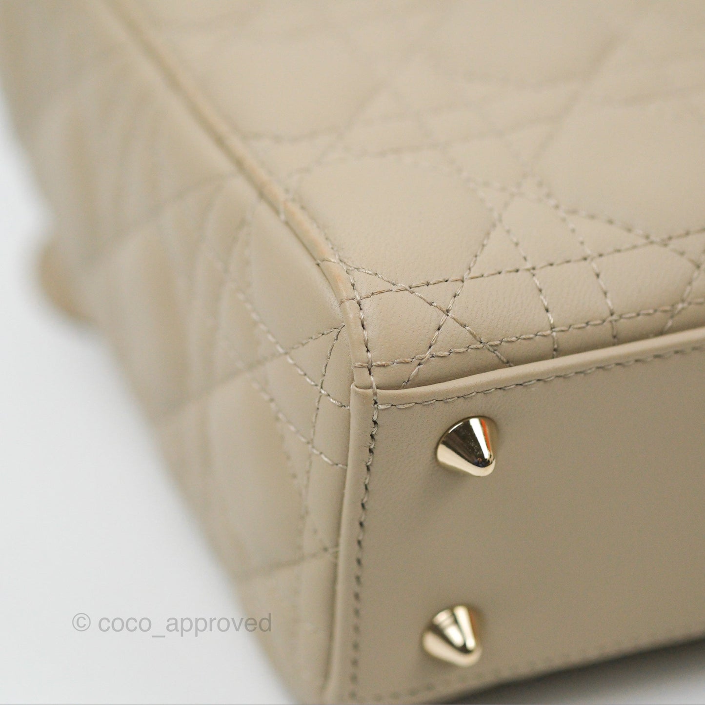 Christian Dior My ABCDior Lady Dior Beige Matte Lambskin Gold Hardware