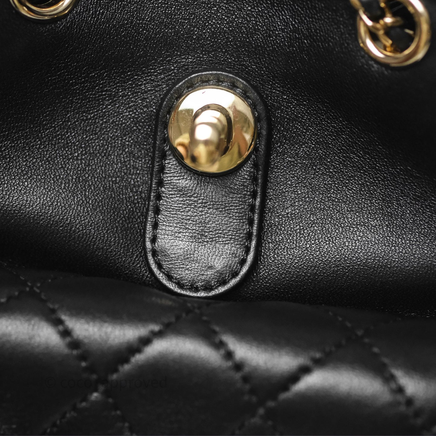 Chanel Small Duma Drawstring Backpack Black Lambskin Gold Hardware