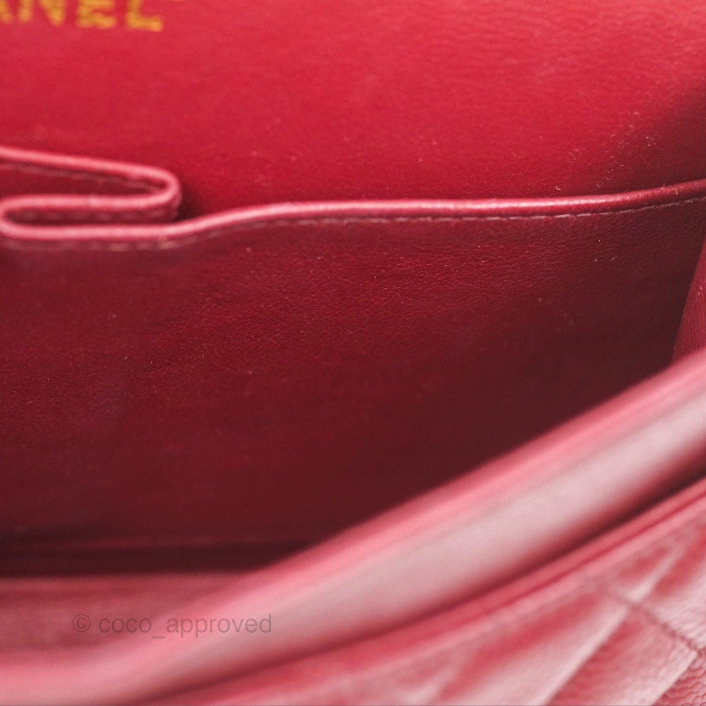 Chanel Vintage Classic Small S/M Flap Burgundy Caviar 24K Gold Hardware
