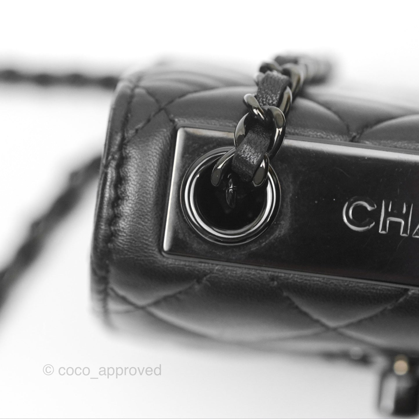 Chanel Mini Trendy CC Clutch With Chain Quilted So Black Lambskin