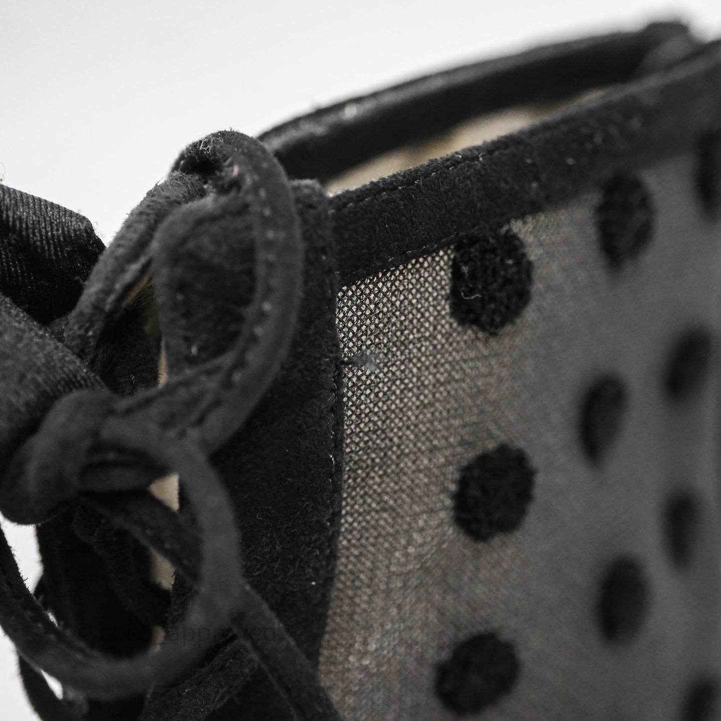 Christian Dior Mesh Polka-Dot Boots Black Size 39