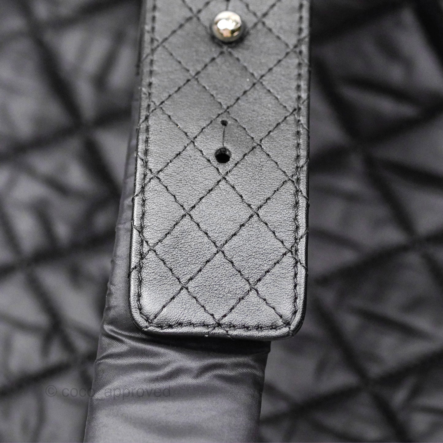 Chanel Coco Cocoon Backpack Black Nylon Silver Hardware