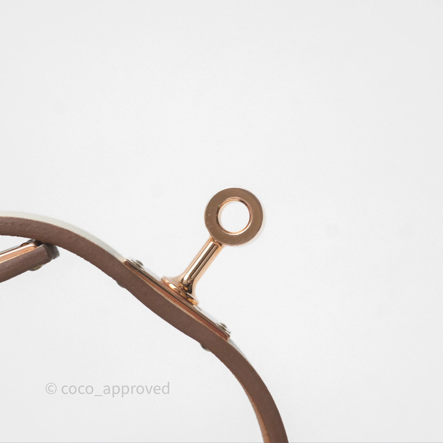 Hermès Mini Kelly Double Tour Bracelet Nata Swift Gold Hardware
