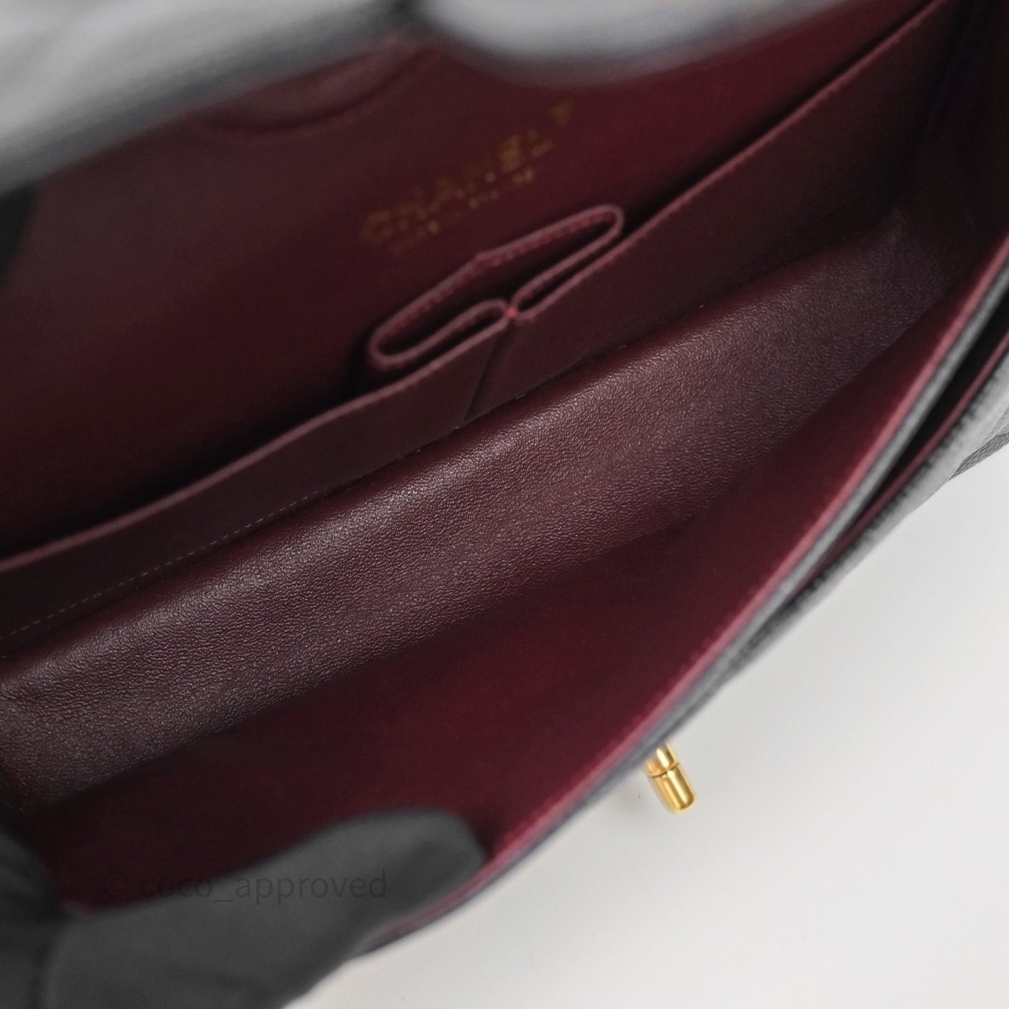 Chanel Classic M/L Medium Flap Quilted Black Caviar Gold Hardware