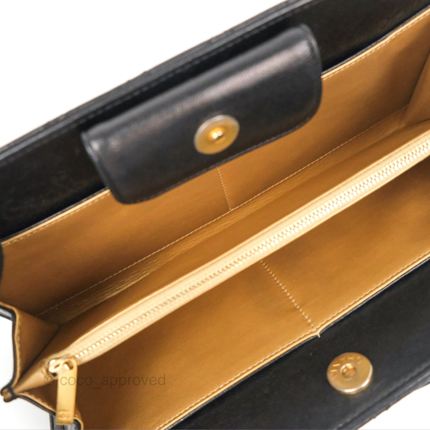 Chanel Coco Midnight Clutch Black Lambskin Gold Hardware