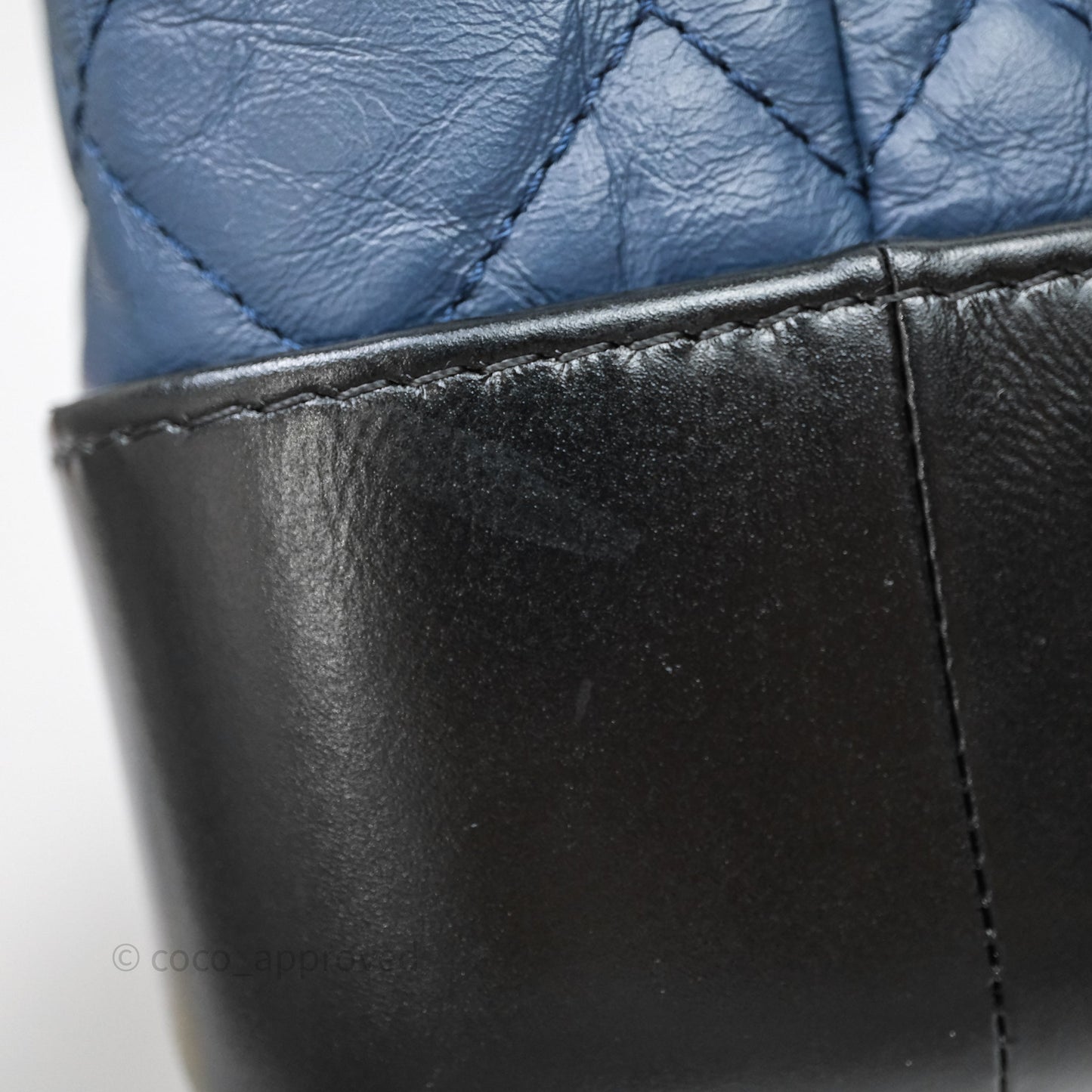 Chanel Small Gabrielle Backpack Quilted Navy Black Aged Calfskin