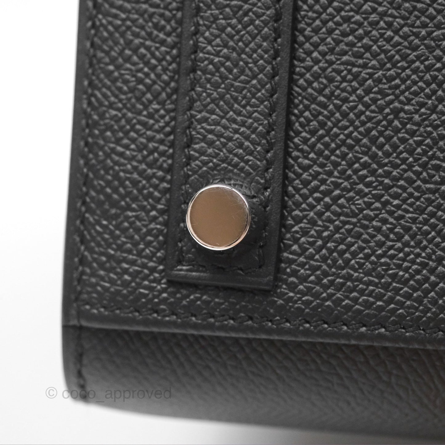 Hermes Birkin 25 Sellier Black Noir 89 Epsom Palladium Hardware