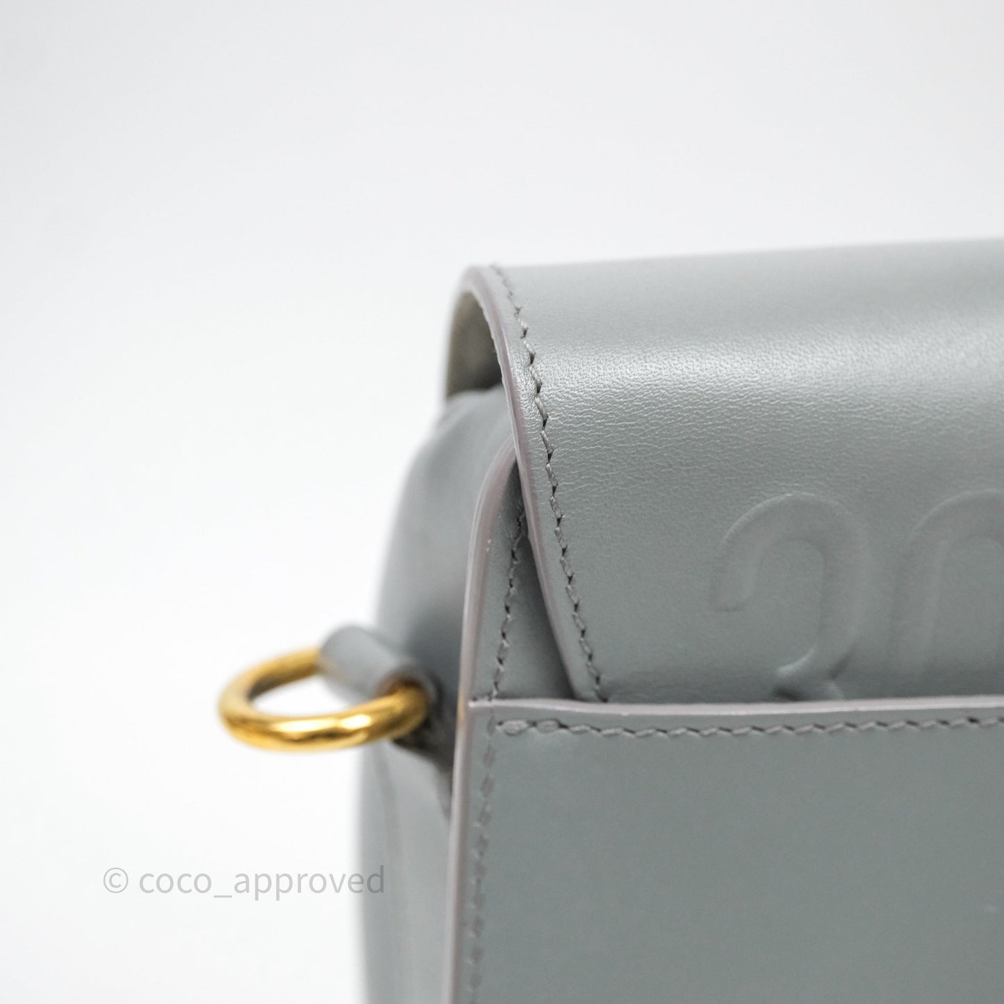 Christian Dior Medium Bobby Flap Grey Box Calfskin