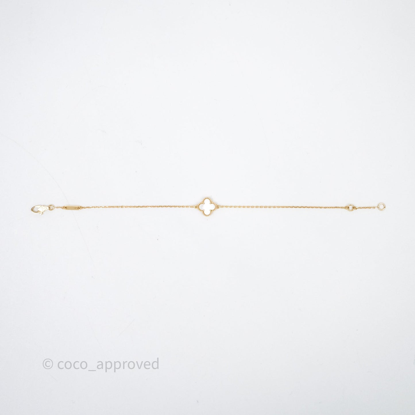 Van Cleef & Arpels Sweet Alhambra Pendant Bracelet White Mother-of-pearl Gold