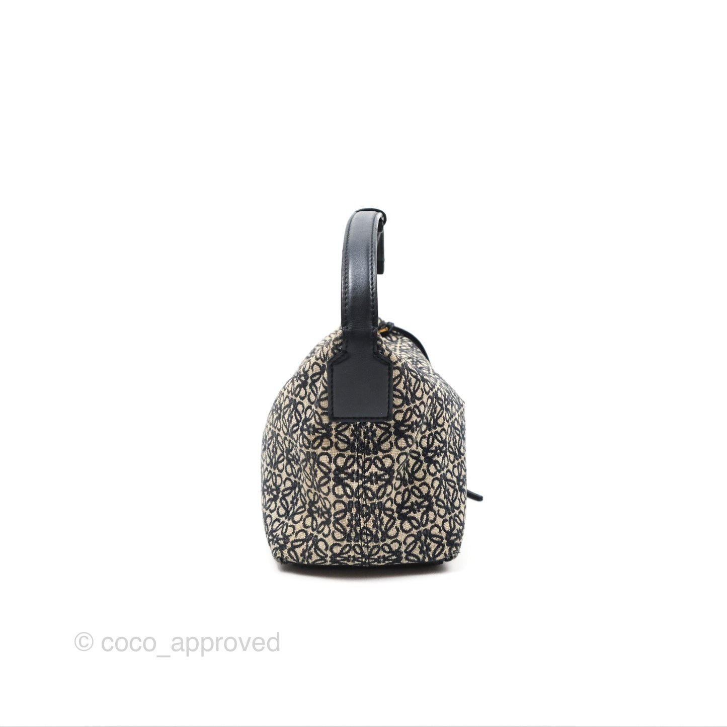 Loewe Small Cubi bag in Anagram Jacquard & Calfskin Navy/ Black