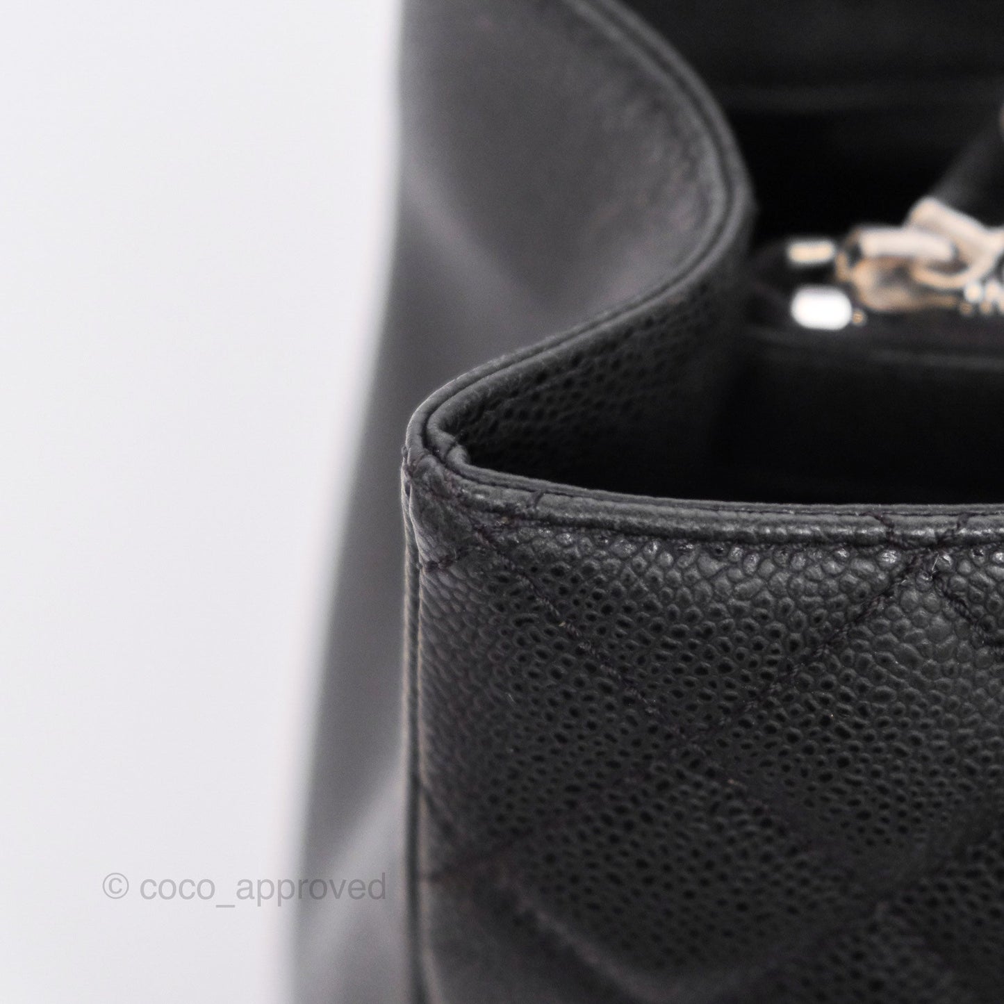 Chanel GST Black Caviar Silver Hardware
