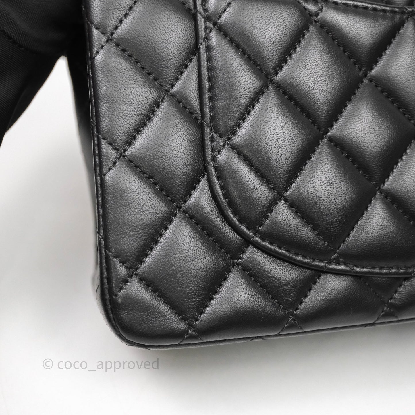 Chanel Small Classic Flap Quilted Black Lambskin Gold Hardware