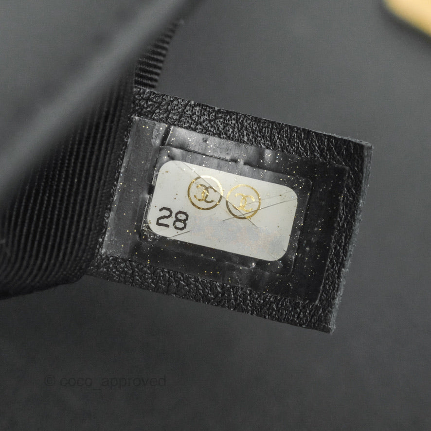 Chanel Quilted Medium Boy Black Calfskin Aged Gold Hardware