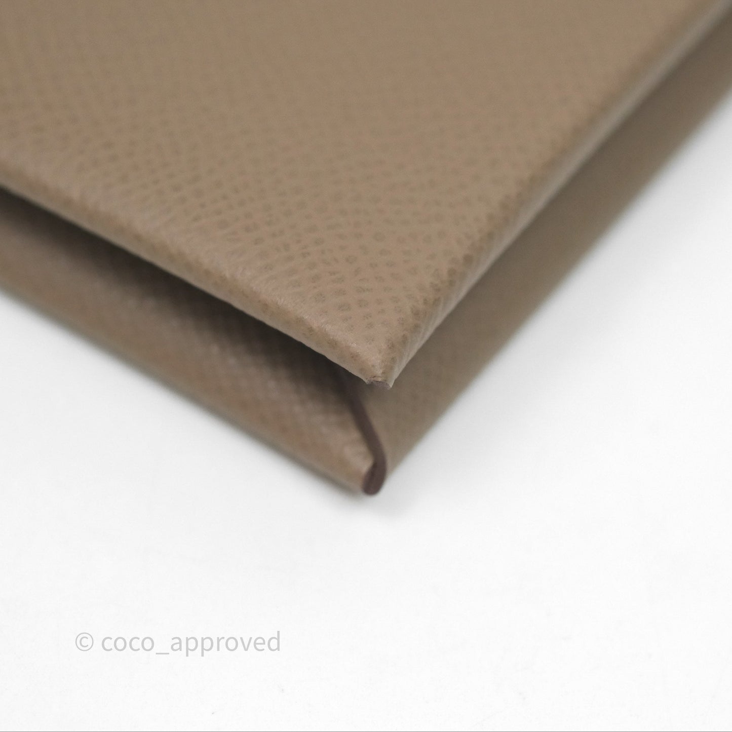 Hermès Calvi Card Holder Etoupe 18 Epsom