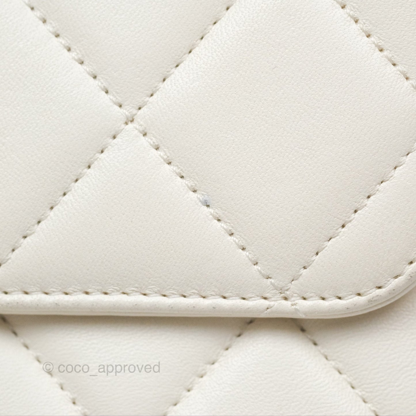 Chanel Trendy CC Small White Lambskin Black Hardware