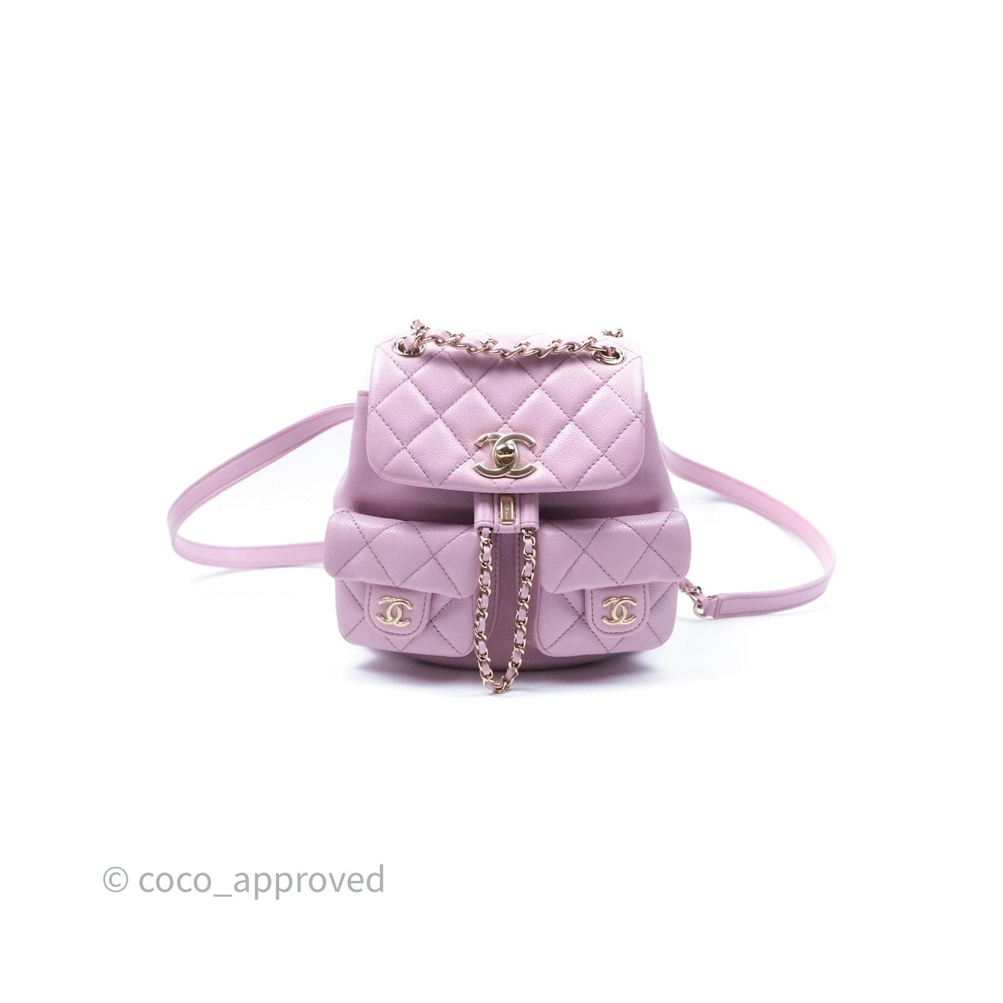 Chanel Mini Duma Backpack Pink Lilac Caviar Gold Hardware