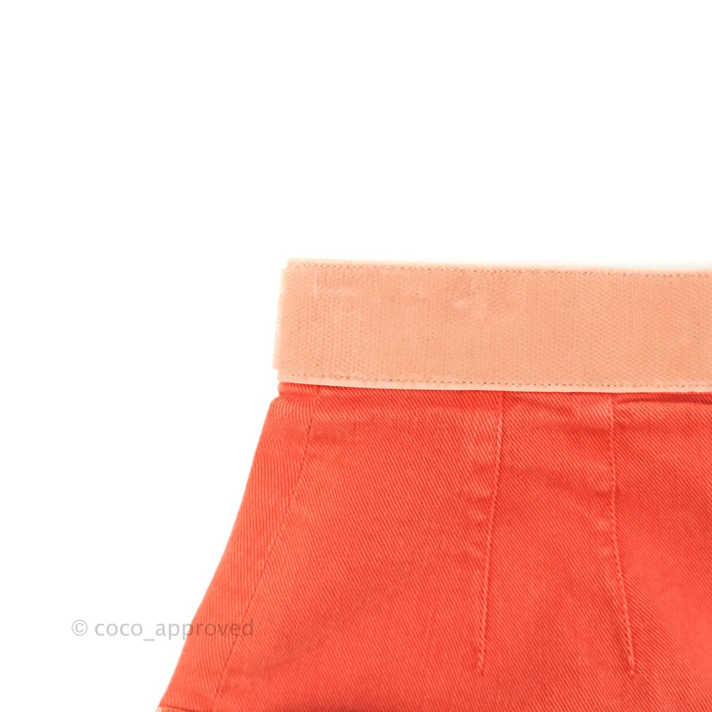 Chanel Denim Skirt Coral Size 40