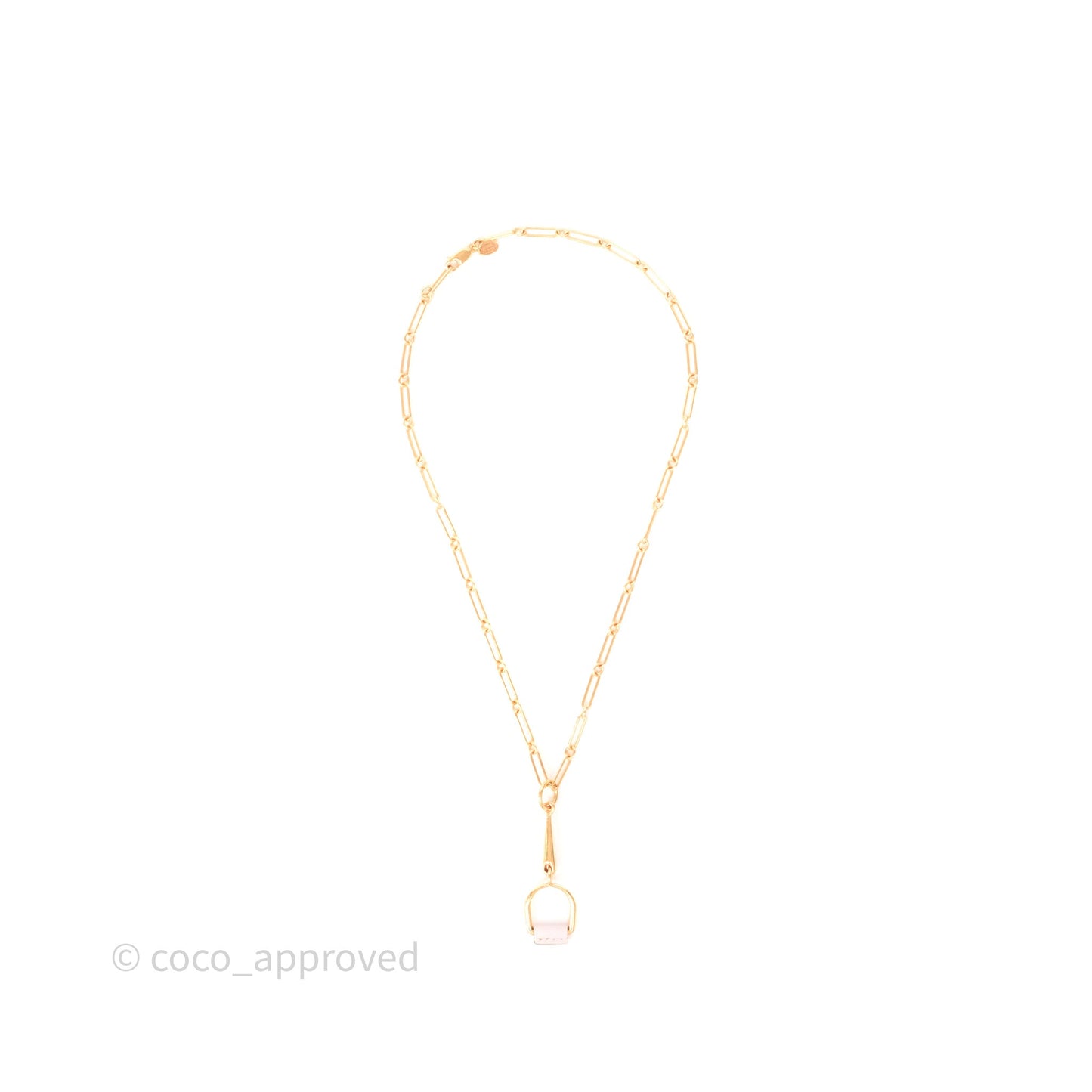 Hermès Heritage Equestre Pendant PM Mauve Pâle 09 Rose Gold Tone