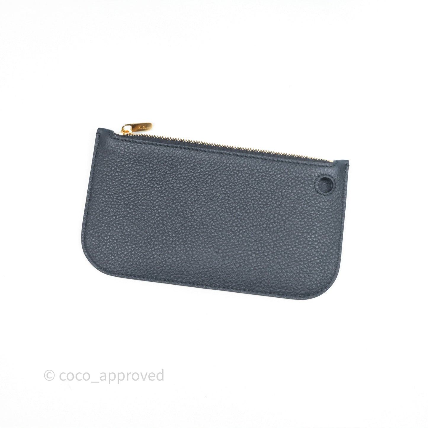 Loro Piana Ghiera Shopper Small Blue Navy Calfskin Sun Gold Hardware