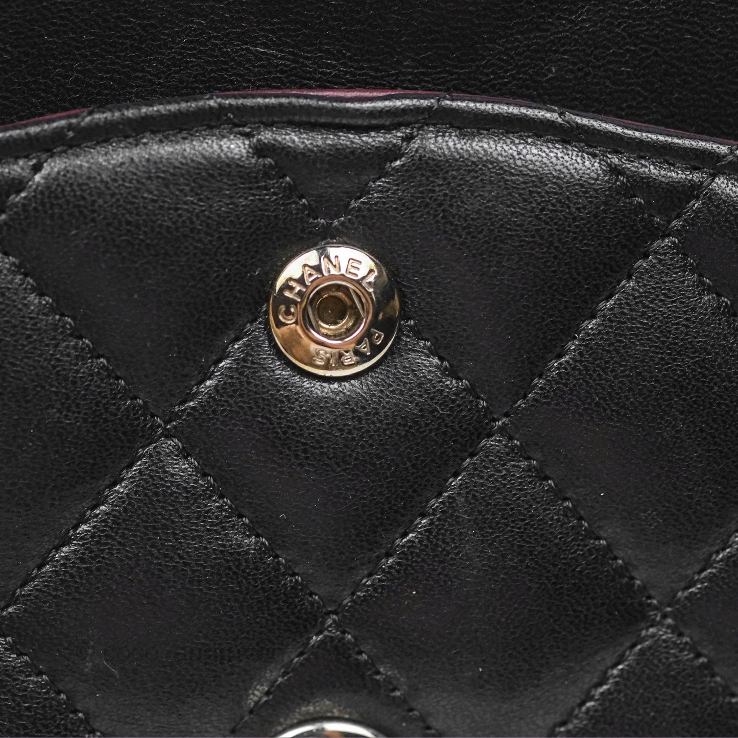 Chanel Classic M/L Medium Flap Quilted Black Lambskin Silver Hardware