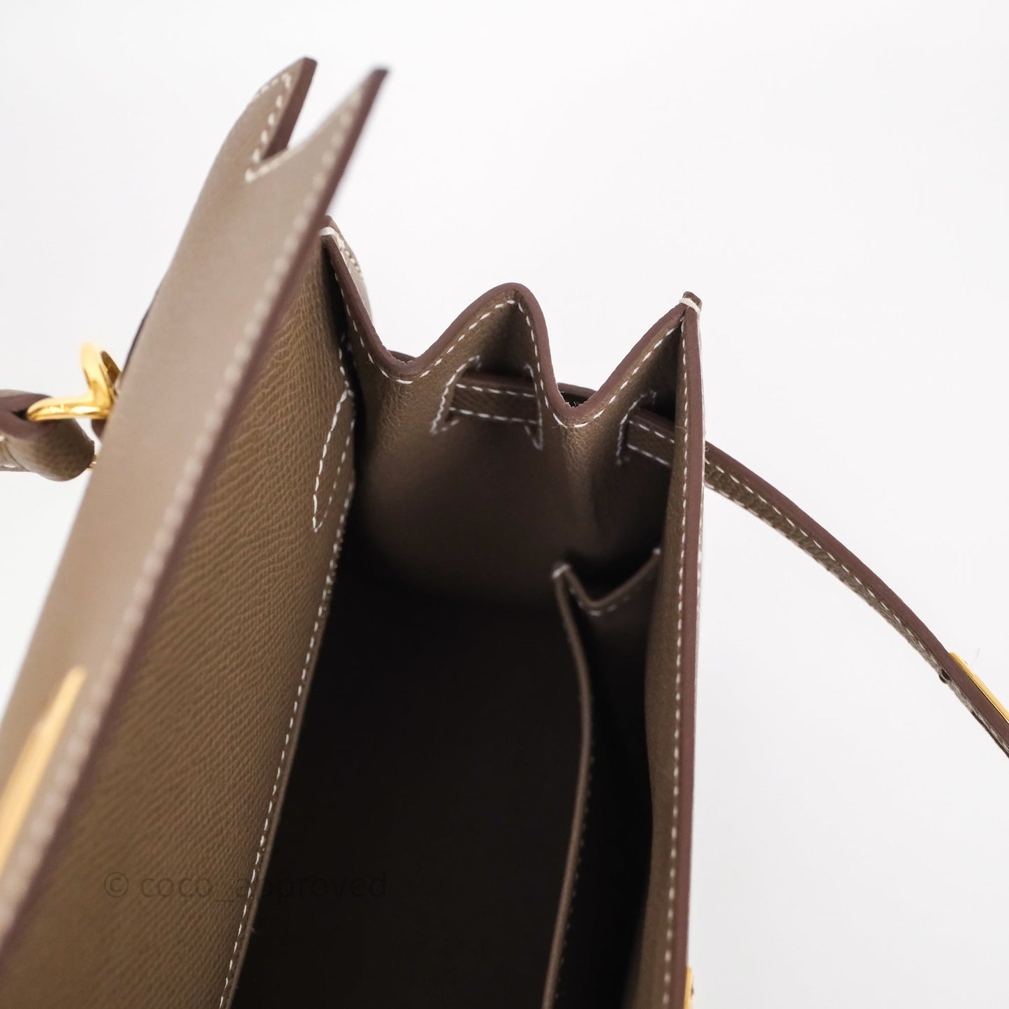 Hermès Kelly 25 Etoupe 18 Epsom Gold Hardware