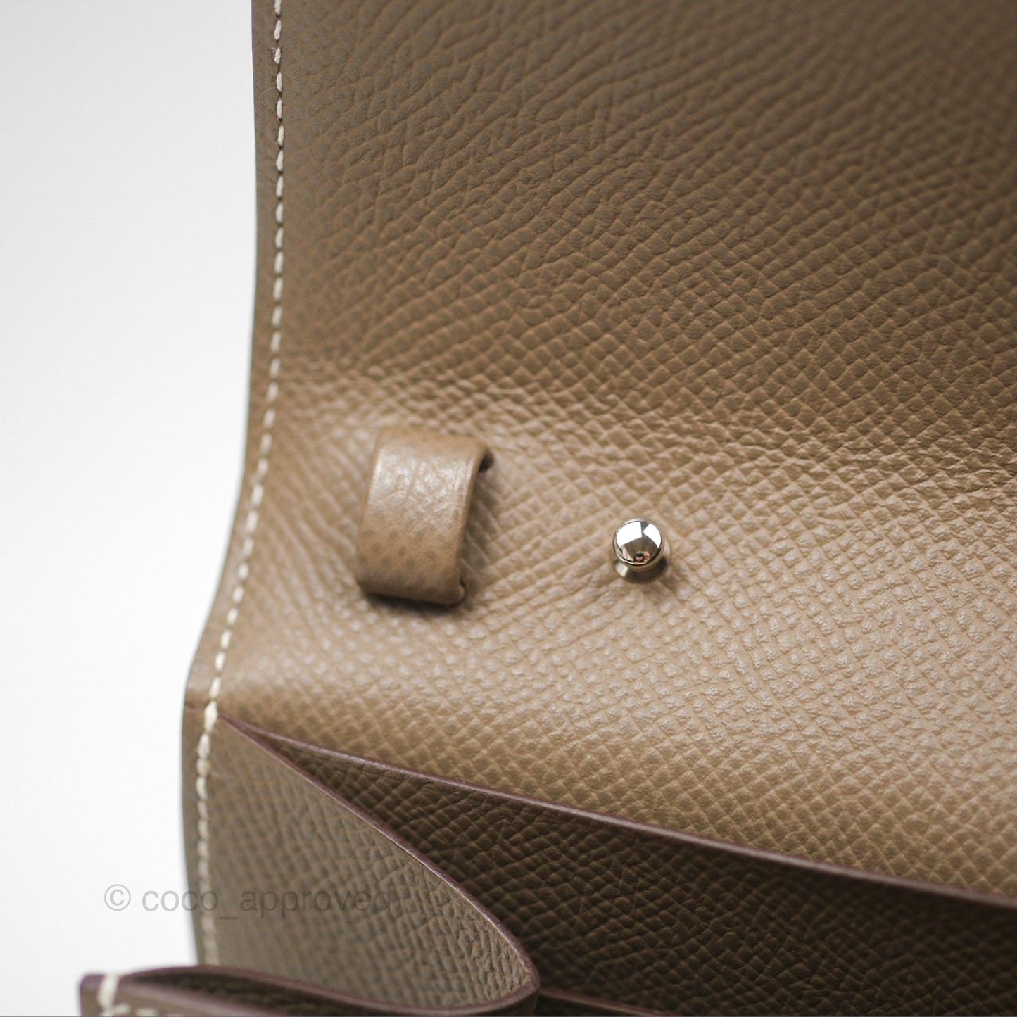 Hermès Clic 16 Wallet Etoupe 18 Epsom Palladium Hardware