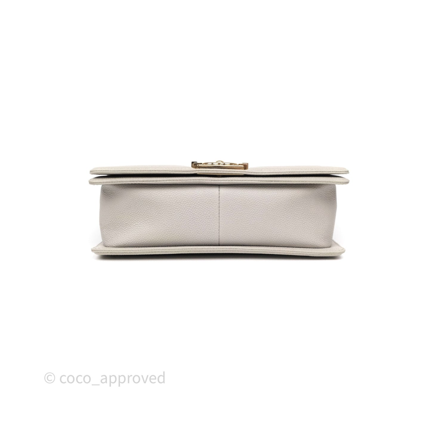 Chanel Medium Boy Quilted Grey Caviar Gold Hardware