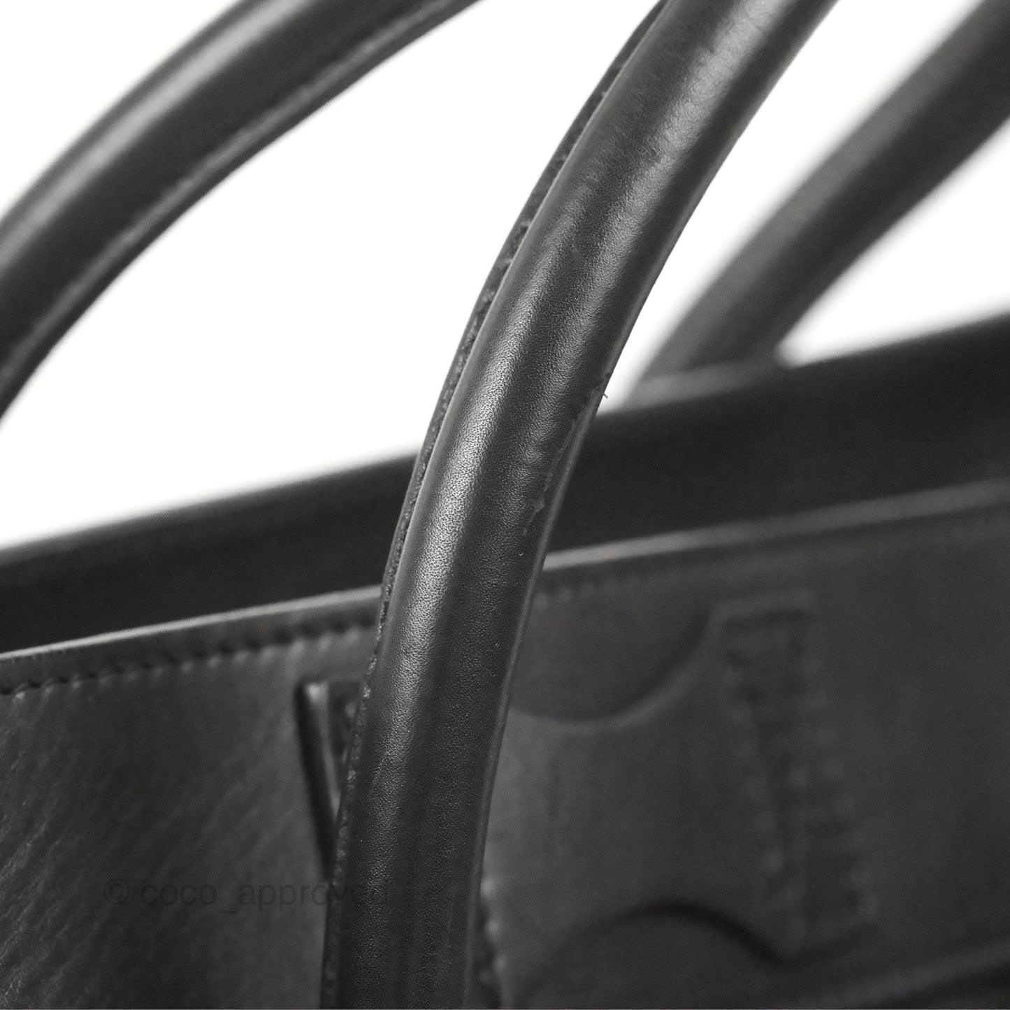 Celine Mini Luggage Bag Black/White Aged Calfskin