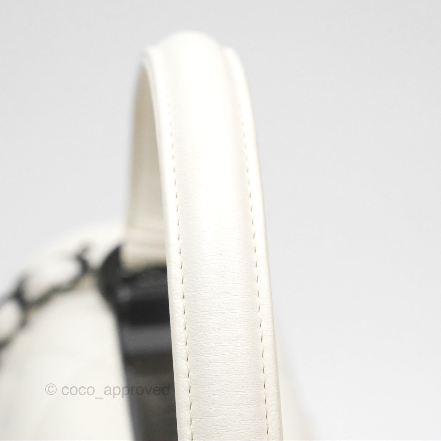 Chanel Trendy CC Small White Lambskin Black Hardware