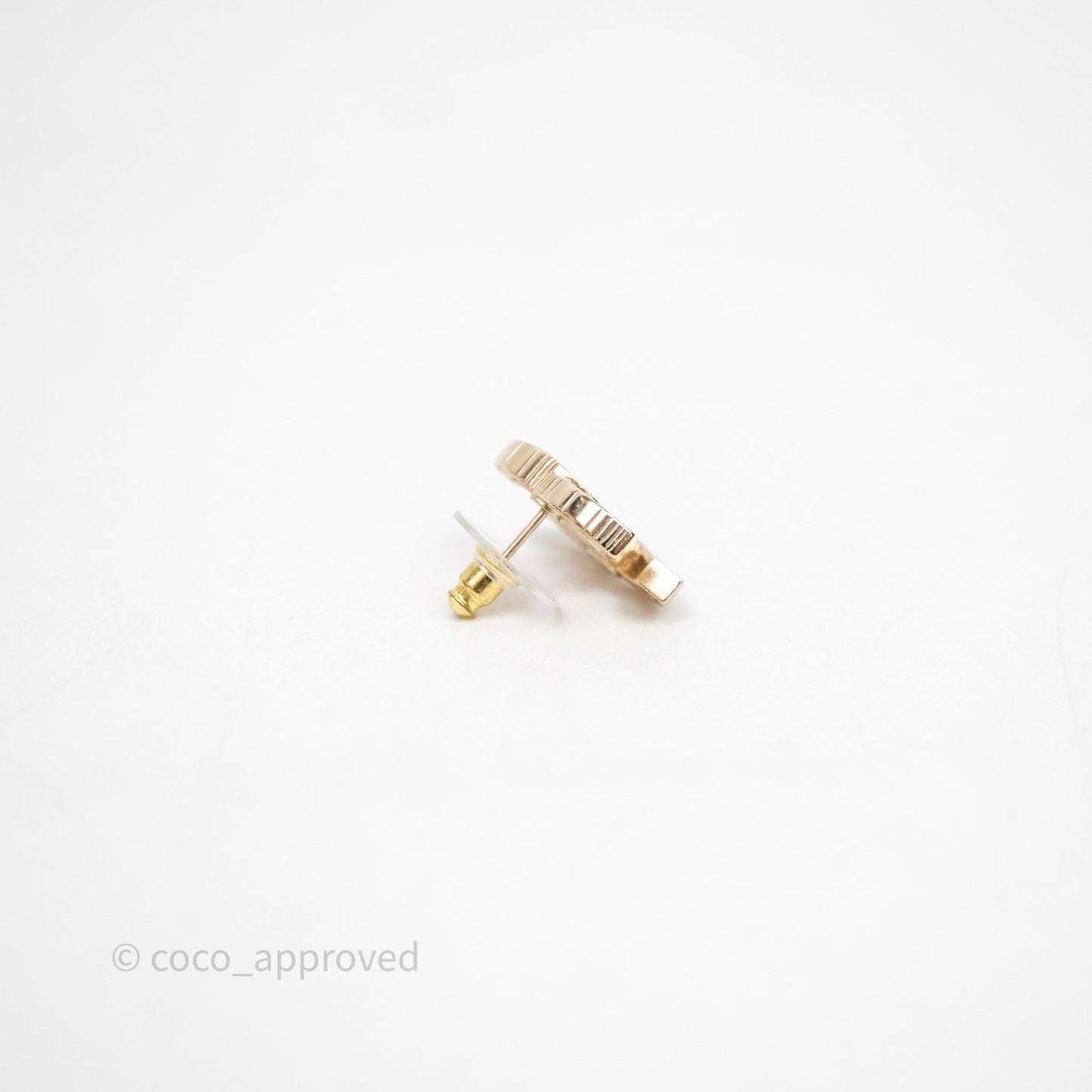 Chanel Pearl CC Earrings Gold Tone 21B