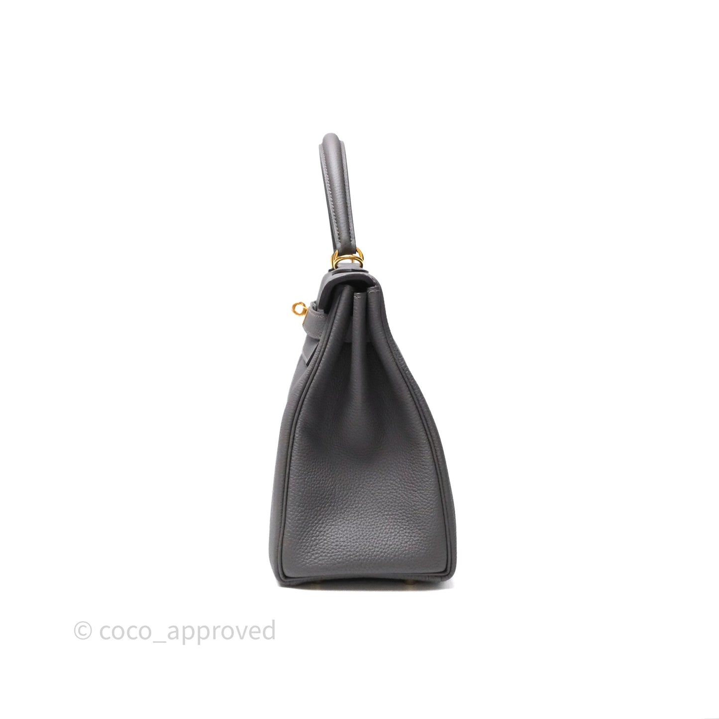 Hermès Kelly II 28 Retourne Etain 8F Togo Gold Hardware