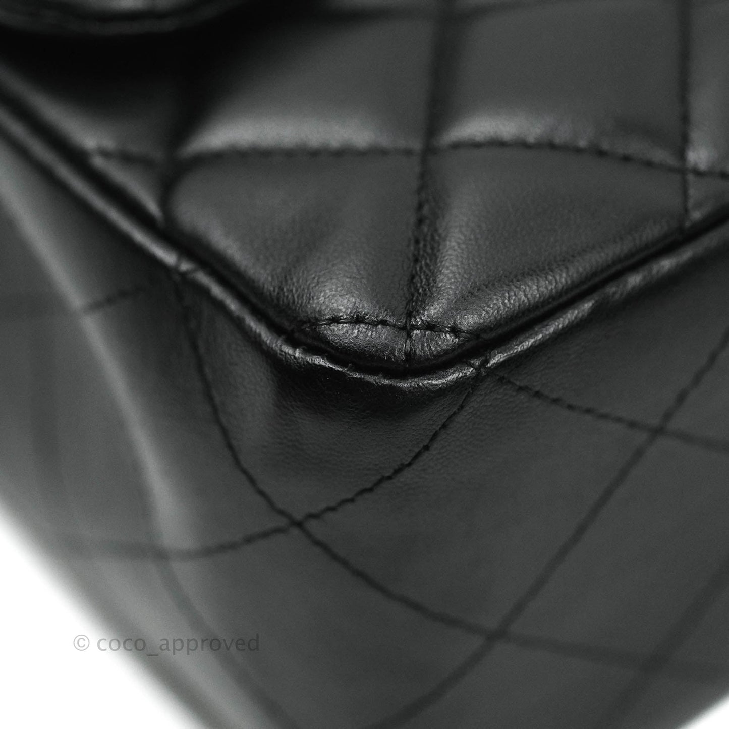 Chanel Jumbo Single Flap Black Lambskin Silver Hardware⁣⁣