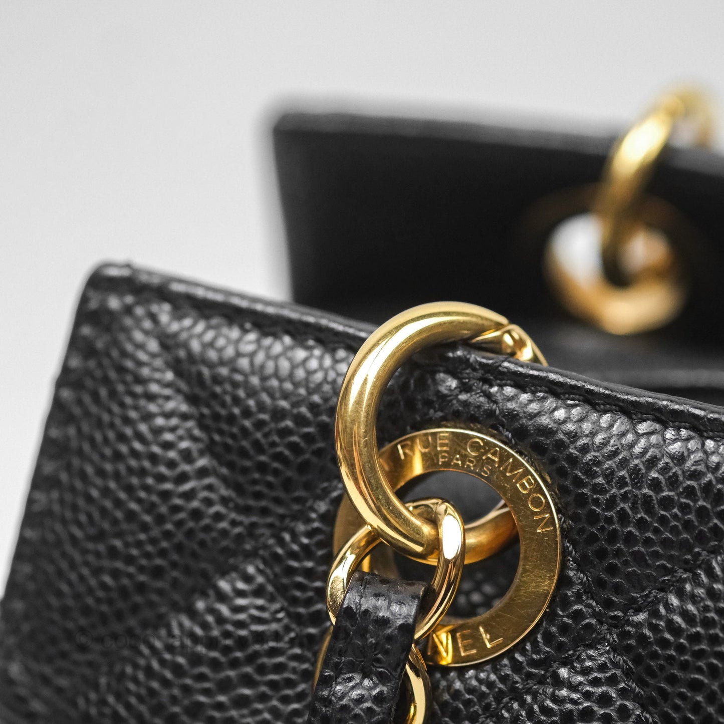 Chanel PTT Petite Timeless Shopping Tote Bag Black Caviar Gold Hardware