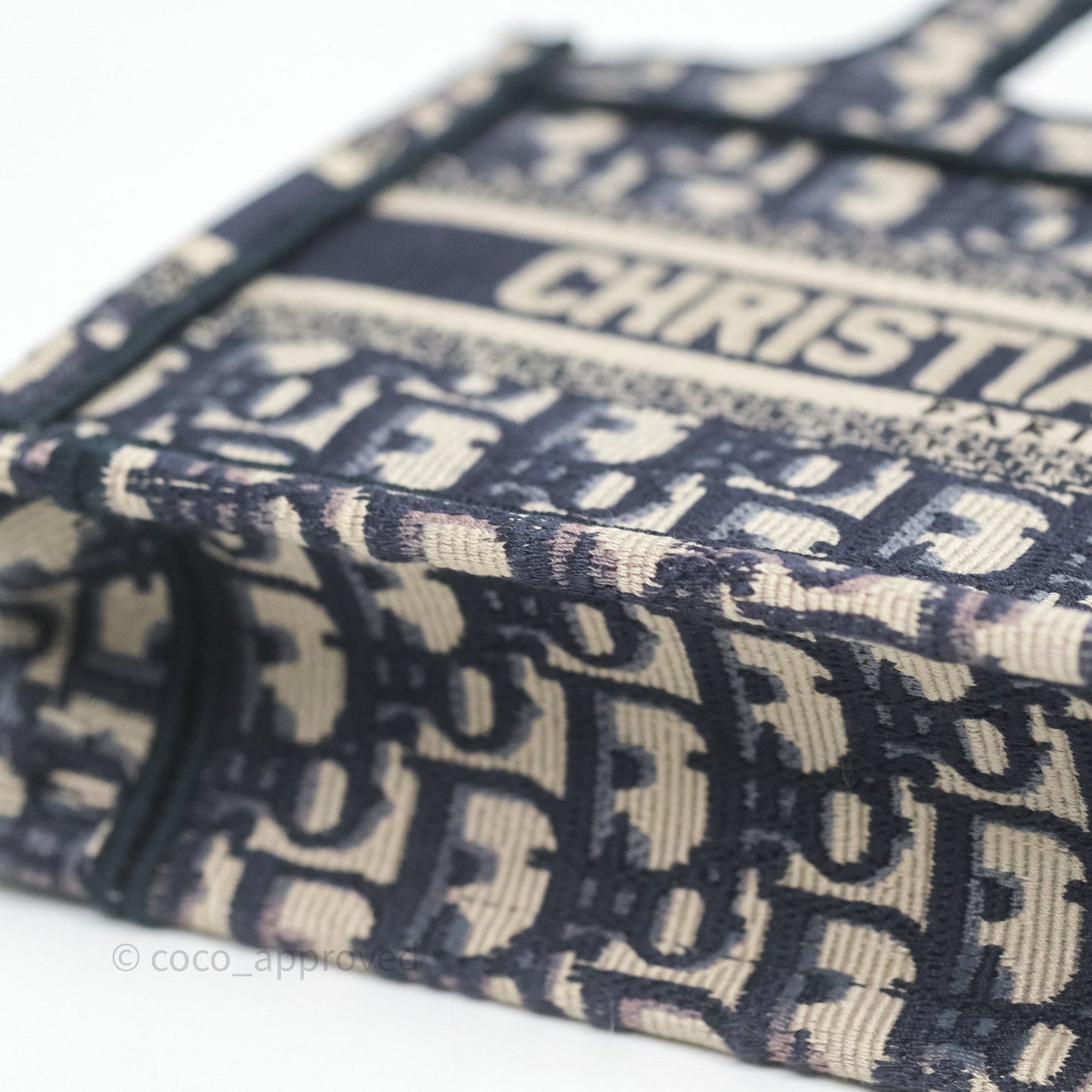 Dior Mini Book Tote Blue Oblique Canvas