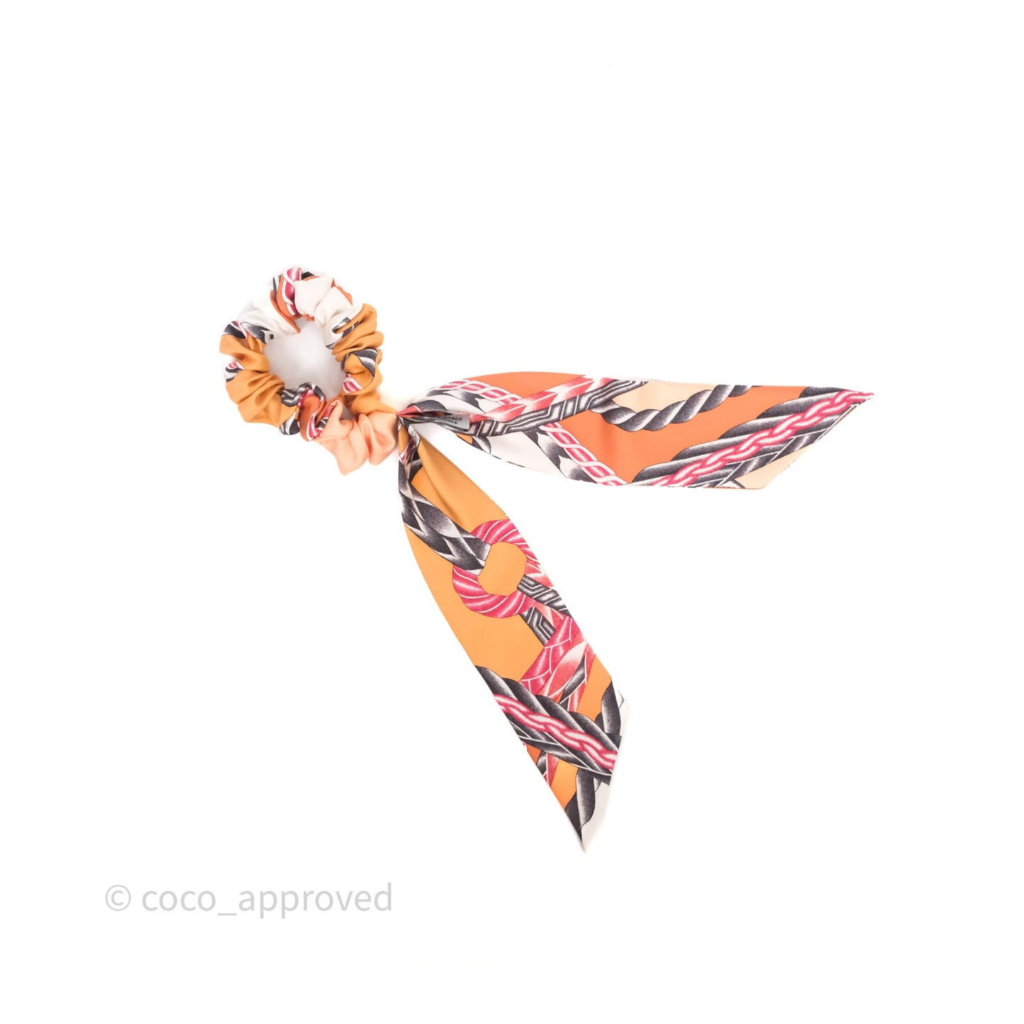 Hermès Bella Scrunchie Printed Silk Hair Accessory