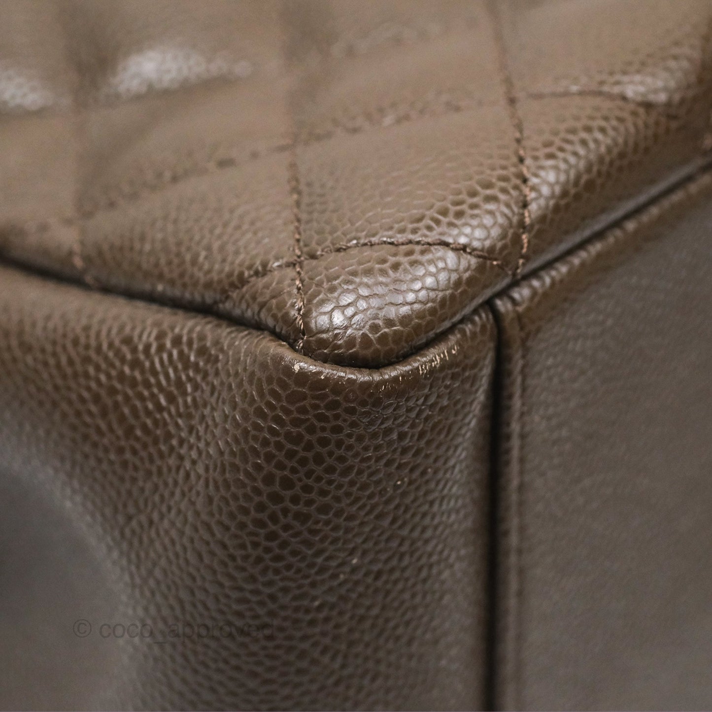 Chanel GST Chocolate Brown Caviar Silver Hardware