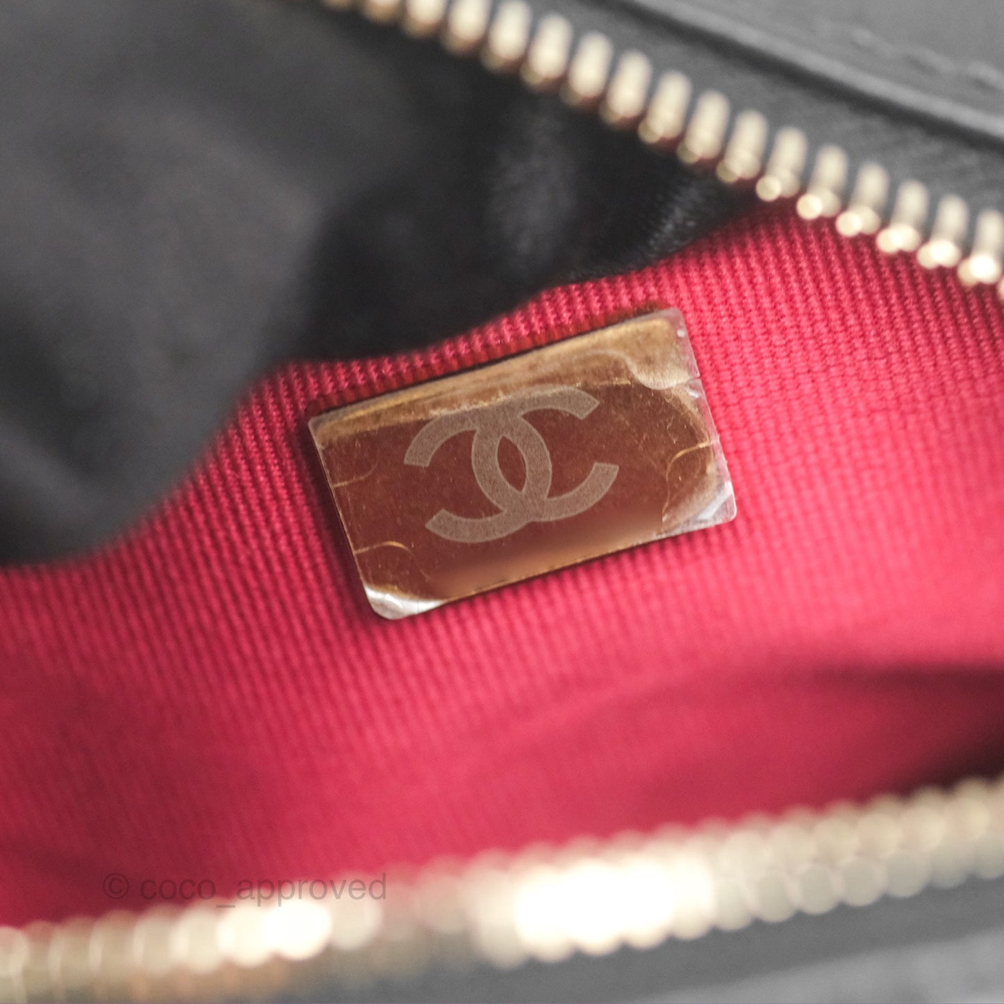 Chanel My Perfect Mini Camera Bag Black Lambskin Aged Gold Hardware
