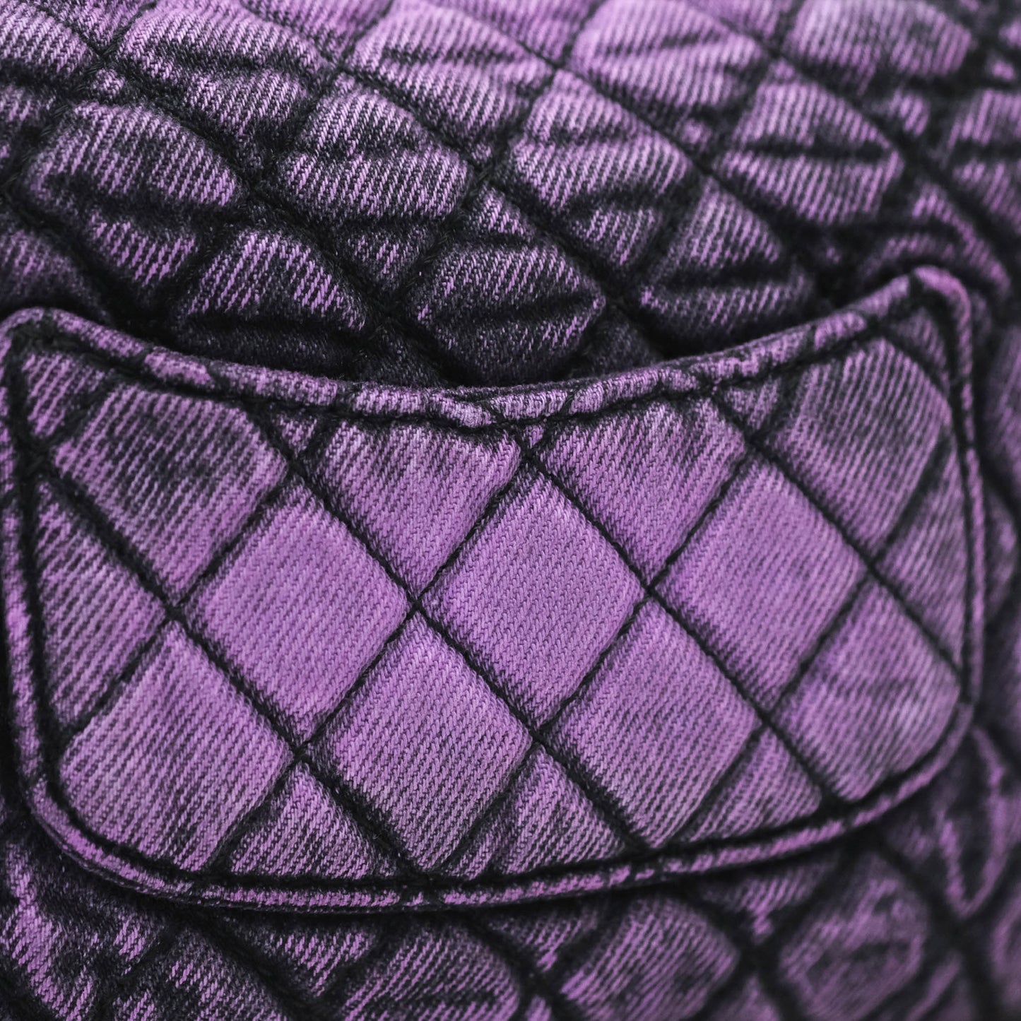 Chanel Denimpression Quilted Small Flap Purple Black