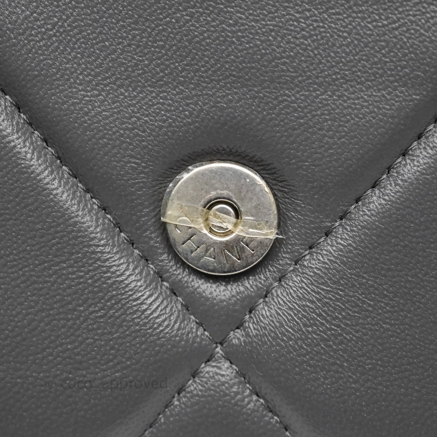 Chanel 19 Wallet on Chain WOC Grey Lambskin Mixed Hardware