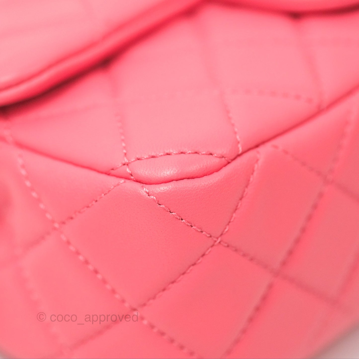 Chanel Pearl Crush Mini Rectangular Pink Lambskin Aged Gold Hardware