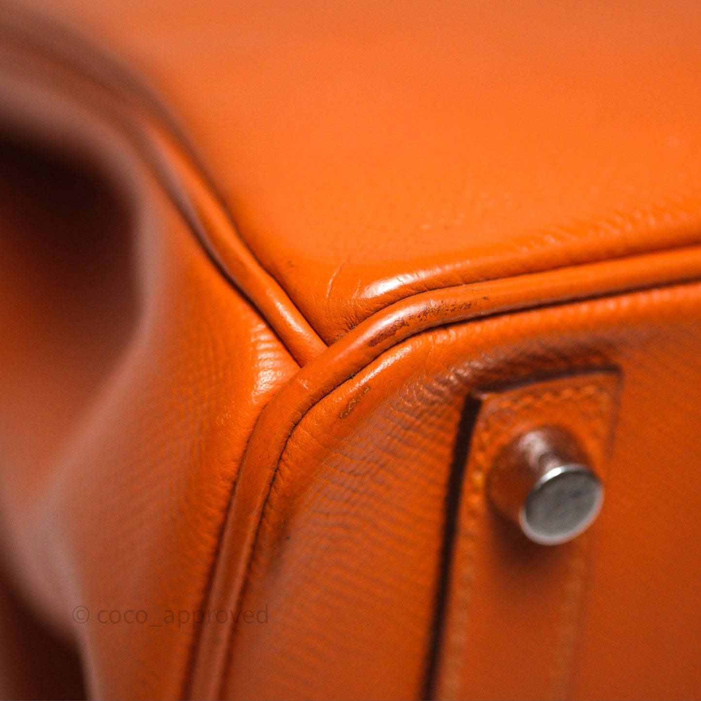 Hermès Birkin 30 Retourne Orange Epsom Palladium Hardware