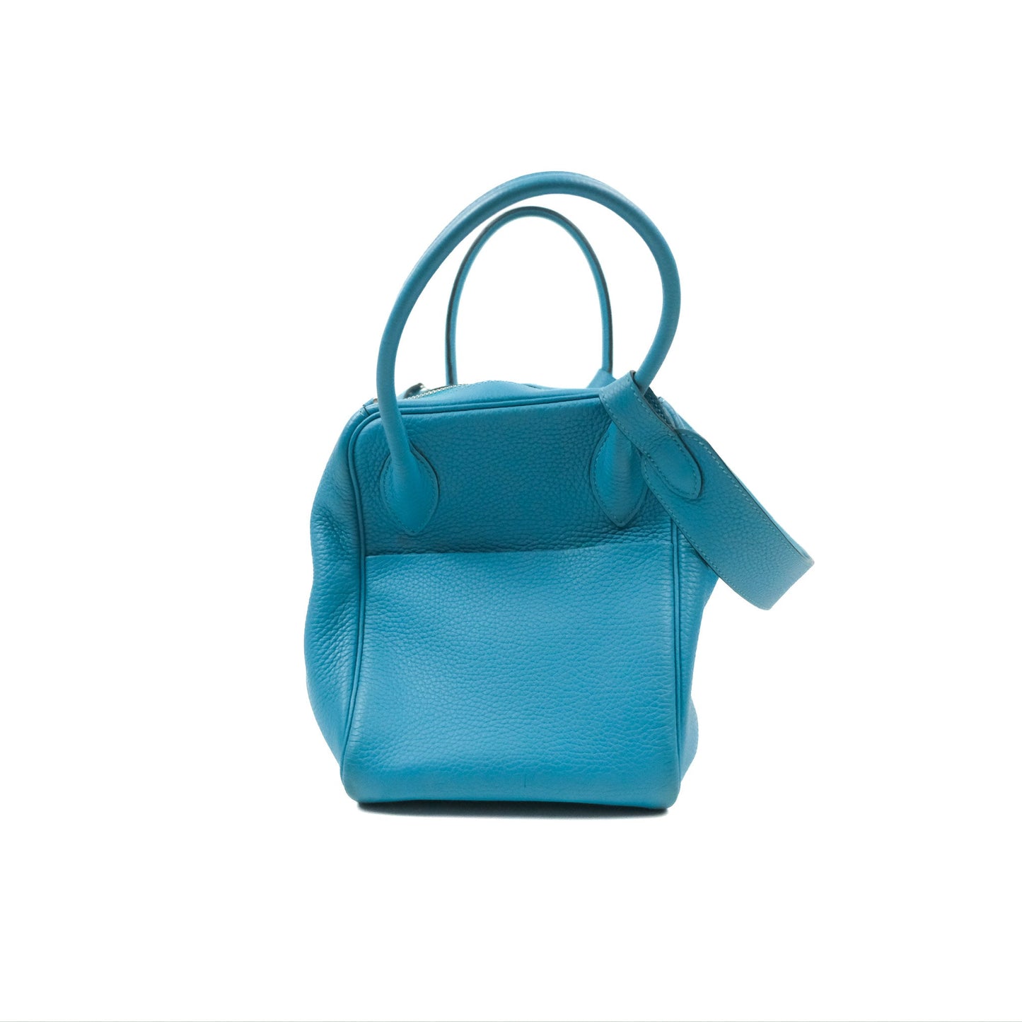 Hermès Lindy 34 Blue Paon Clemence Palladium Hardware